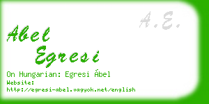 abel egresi business card