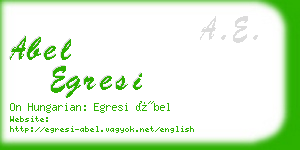 abel egresi business card